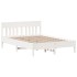 Estructura de cama con cabecero madera pino blanco 135x190