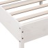 Estructura de cama con cabecero madera pino blanco 135x190