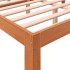 Estructura cama con cabecero madera pino marrón cera 120x200