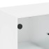 Armario auxiliar con puertas de vidrio blanco 68x37x75,5