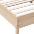 Estructura de cama de madera maciza de pino 160x200