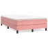 Cama box spring con colchón terciopelo rosa 120x190