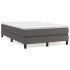 Cama box spring con colchón cuero sintético gris 120x190