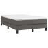 Cama box spring con colchón cuero sintético gris 120x190