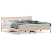 Estructura de cama con cabecero madera maciza pino 180x200 cm