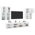 Muebles de TV de pared con luces LED 7 piezas