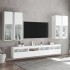 Muebles de TV de pared con luces LED 7 piezas