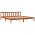 Estructura de cama madera maciza pino marrón cera 120x200