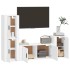 Set de muebles para TV 4 piezas madera contrachapada