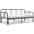 Estructura de sofá cama extraíble metal negro 90x200