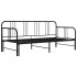 Estructura de sofá cama extraíble metal negro 90x200