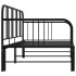 Estructura de sofá cama extraíble metal negro 90x200