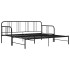 Estructura de sofá cama extraíble metal negro 90x200