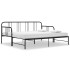 Estructura de sofá cama extraíble metal negro 90x200