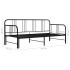 Estructura de sofá cama extraíble metal negro 90x200