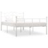 Estructura de cama de metal blanco 120x200