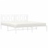 Estructura de cama de metal con cabecero blanco 183x213