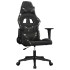 Silla gaming de masaje cuero sintético negro y