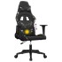 Silla gaming de masaje cuero sintético negro y