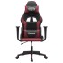 Silla gaming de masaje cuero sintético negro y rojo vino