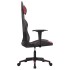 Silla gaming de masaje cuero sintético negro y rojo vino