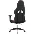 Silla gaming de masaje cuero sintético negro y rojo vino