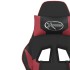 Silla gaming de masaje cuero sintético negro y rojo vino