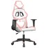 Silla gaming de masaje cuero sintético blanco y