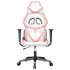 Silla gaming de masaje cuero sintético blanco y