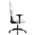 Silla gaming de masaje cuero sintético blanco y