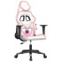 Silla gaming de masaje cuero sintético blanco y