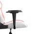 Silla gaming de masaje cuero sintético blanco y