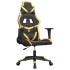 Silla gaming de masaje cuero sintético negro y