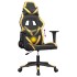 Silla gaming de masaje cuero sintético negro y