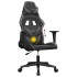 Silla gaming de masaje cuero sintético negro y