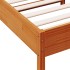 Estructura de cama madera maciza pino marrón cera 100x200