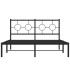 Estructura de cama con cabecero metal negro 140x200