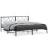 Estructura de cama con cabecero metal negro 200x200