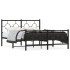 Estructura de cama cabecero y estribo metal negro 140x190