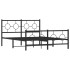 Estructura de cama cabecero y estribo metal negro 140x190