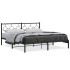 Estructura de cama con cabecero metal negro 183x213