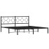 Estructura de cama con cabecero metal negro 183x213