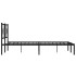 Estructura de cama con cabecero metal negro 183x213