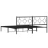 Estructura de cama con cabecero metal negro 183x213