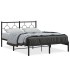 Estructura de cama con cabecero metal negro 135x190