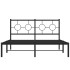 Estructura de cama con cabecero metal negro 135x190