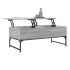 Mesa de centro madera ingeniería metal gris Sonoma 100x50x40