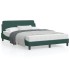 Estructura cama con cabecero terciopelo verde oscuro 120x200