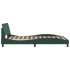 Estructura cama con cabecero terciopelo verde oscuro 120x200