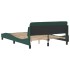 Estructura cama con cabecero terciopelo verde oscuro 120x200